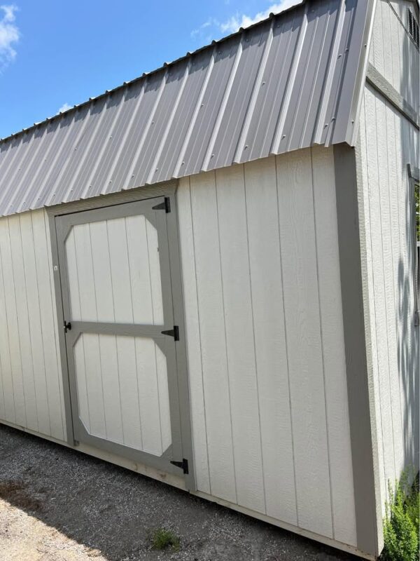 10x20 Derksen Lofted Barn with Workbench and Peg Board at Homestead Landing in Dickson TN