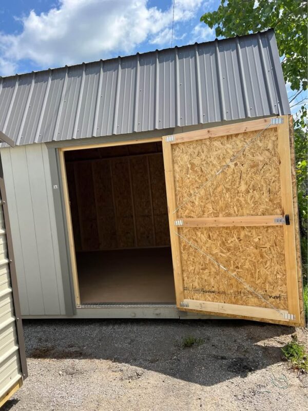 10x20 Derksen Lofted Barn with Workbench and Peg Board at Homestead Landing in Dickson TN