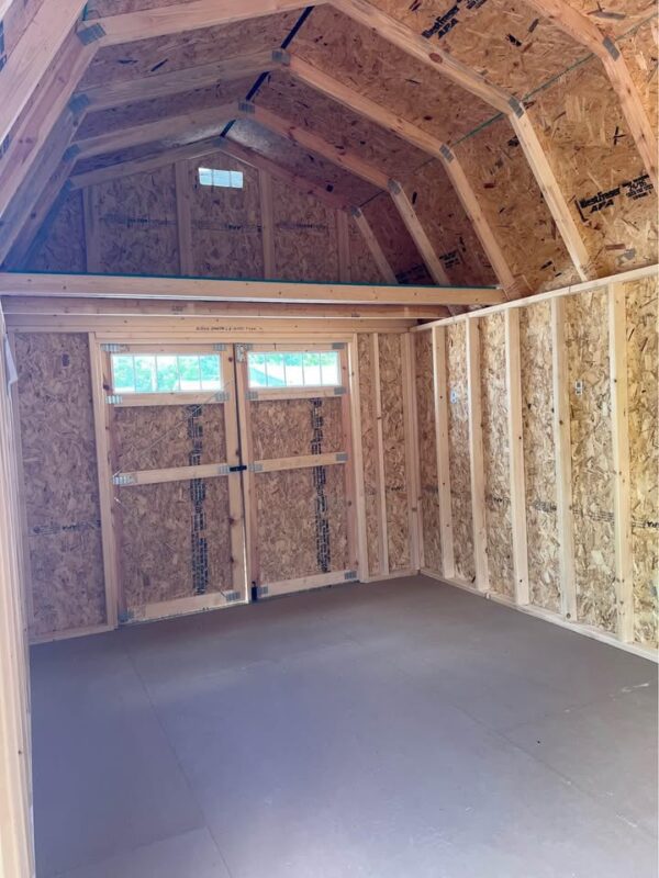 10x20 Derksen Lofted Barn with Workbench and Peg Board at Homestead Landing in Dickson TN