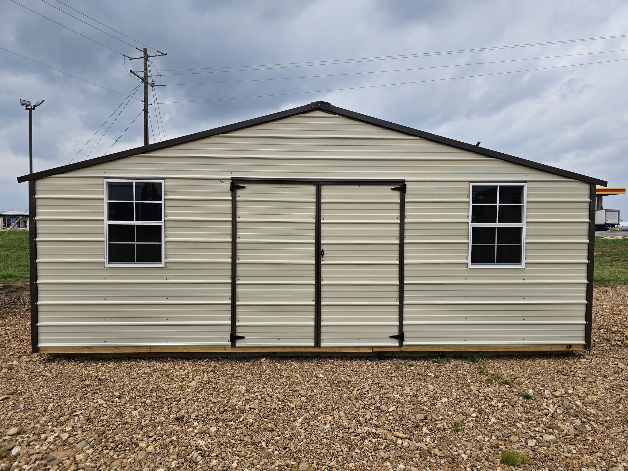 12x24 Derksen Best Value Metal Side Entry Utility Shed at Homestead Landing in Dickson TN