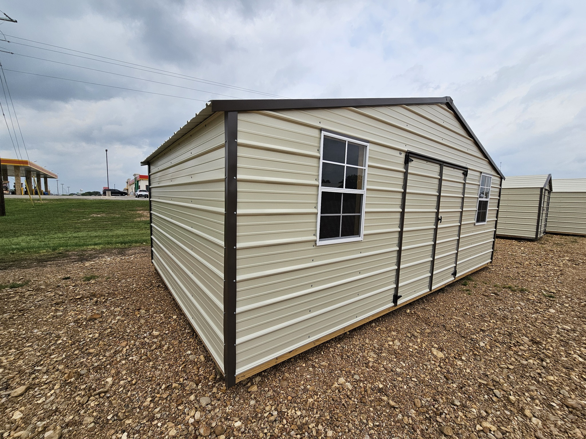12x24 Derksen Best Value Metal Side Entry Utility Shed at Homestead Landing in Dickson TN