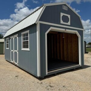 12x24 Derksen Portable Side Lofted Barn with Electric and Workbench at Homestead Landing in Dickson TN
