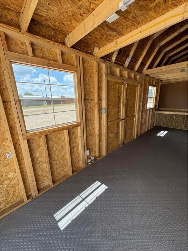 12x24 Derksen Portable Side Lofted Barn with Electric and Workbench at Homestead Landing in Dickson TN