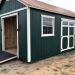 12x24 Derksen Portable Side Utility Shed w Ramp Door at Homestead Landing in Dickson TN