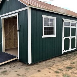12x24 Derksen Portable Side Utility Shed w Ramp Door at Homestead Landing in Dickson TN