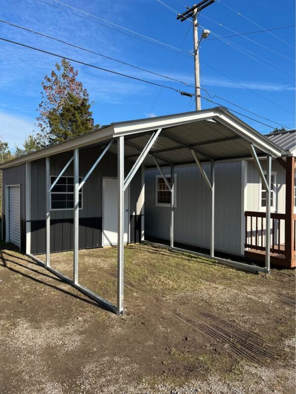 12x25x8 MaxSteel Metal Combo Carport Garage at Homestead Landing in Dickson TN