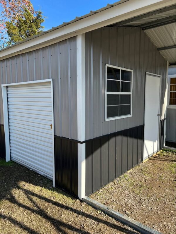 12x25x8 MaxSteel Metal Combo Carport Garage at Homestead Landing in Dickson TN