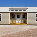 12x32 Derksen Portable Side Cabin with Dormer and Transom Windows at Homestead Landing in Dickson TN