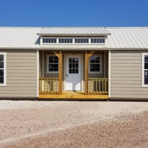 12x32 Derksen Portable Side Cabin with Dormer and Transom Windows at Homestead Landing in Dickson TN