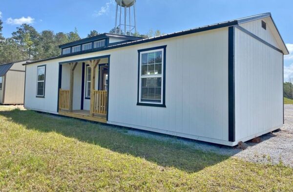 14x40 Derksen Portable Side Cabin with Transom window Dormer at Homestead Landing in Dickson TN