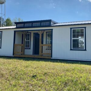 14x40 Derksen Portable Side Cabin with Transom window Dormer at Homestead Landing in Dickson TN