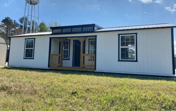 14x40 Derksen Portable Side Cabin with Transom window Dormer at Homestead Landing in Dickson TN