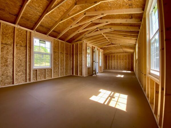 14x40 Derksen Portable Side Cabin with Transom window Dormer at Homestead Landing in Dickson TN
