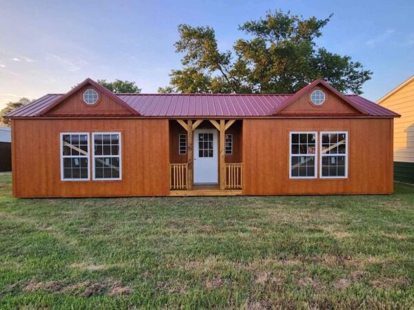 14x40 Derksen Portable Side Cabin with Sunburst Dormers at Homestead Landing in Dickson TN