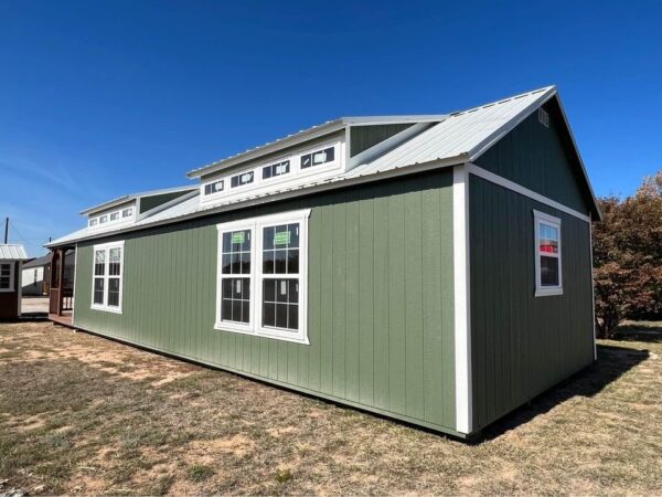 16x50 Derksen Side Cabin with Double Dormer Systems and Transom Windows at Homestead Landing in Dickson TN