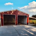 22x24x9 MaxSteel Metal Garage with Lean-To at Homestead Landing in Dickson TN