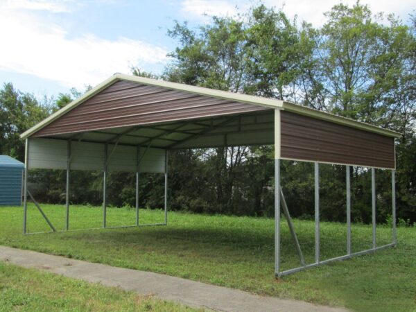 MaxSteel Boxed Eave Triple Wide Metal Carport at Homestead Landing in Dickson TN
