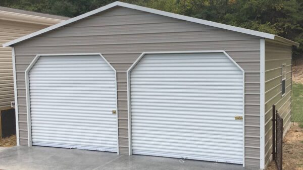 MaxSteel 20x20x9 Boxed Eave Two Car Metal Garage available Homestead Landing in Dickson TN