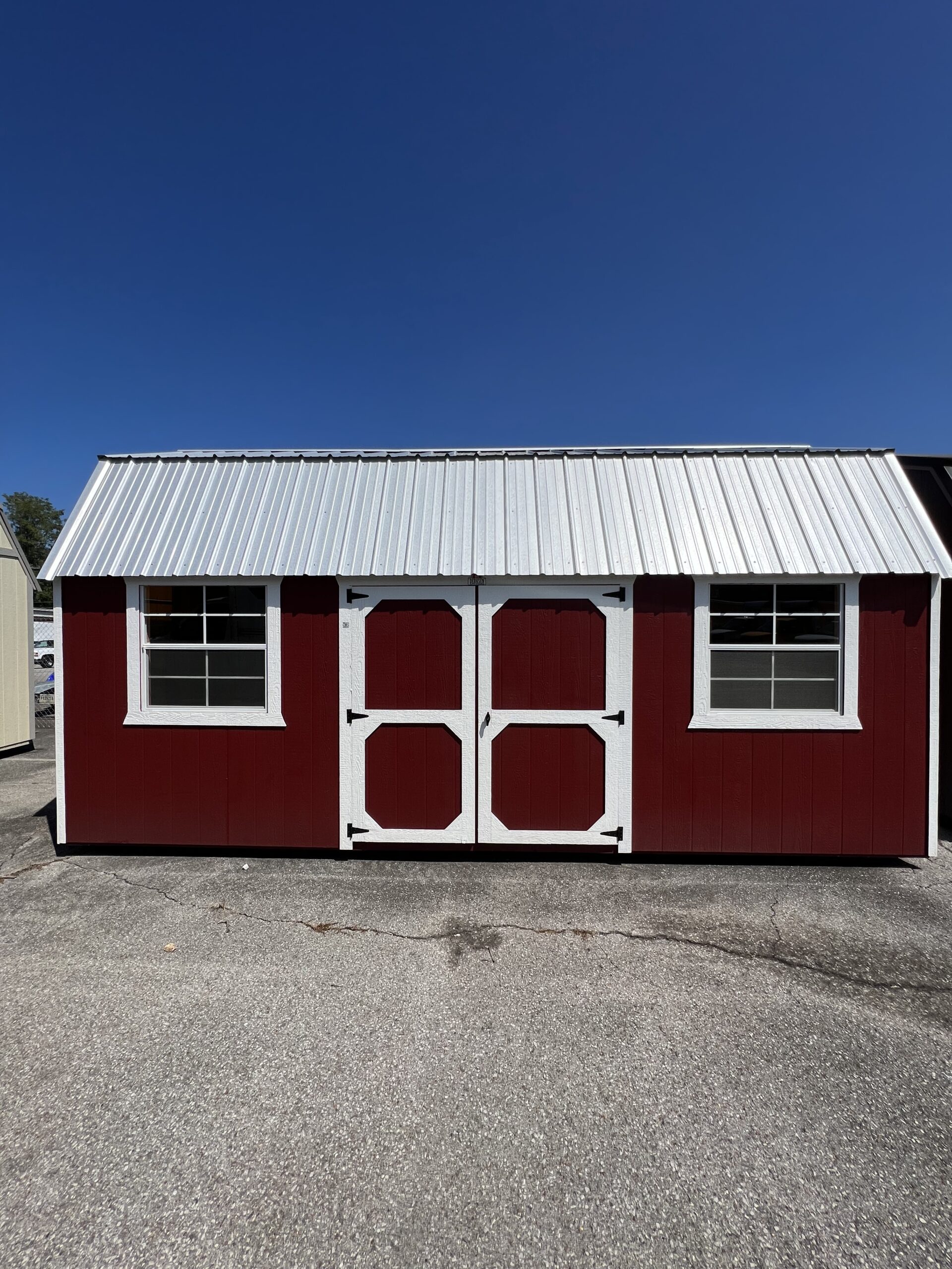 10×20 Derksen Best Value Red Side Lofted Barn Homestead Landing