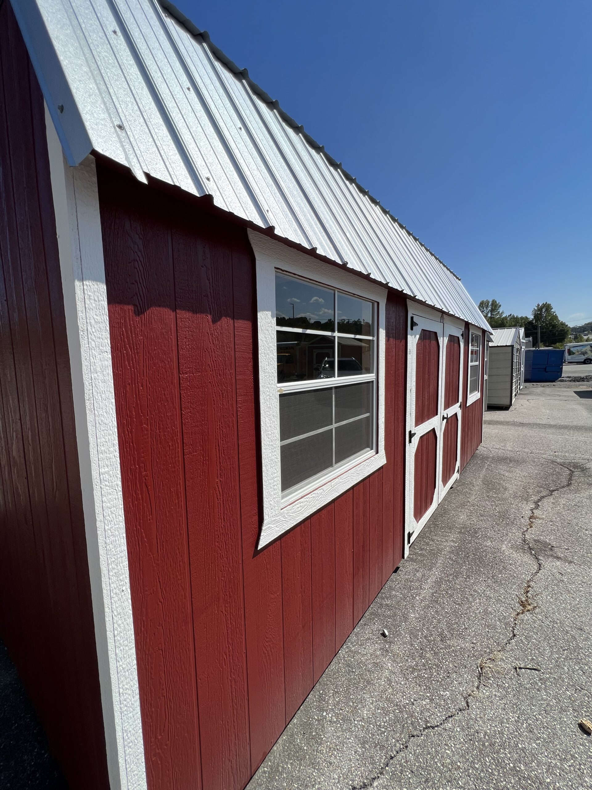10×20 Derksen Best Value Red Side Lofted Barn Homestead Landing