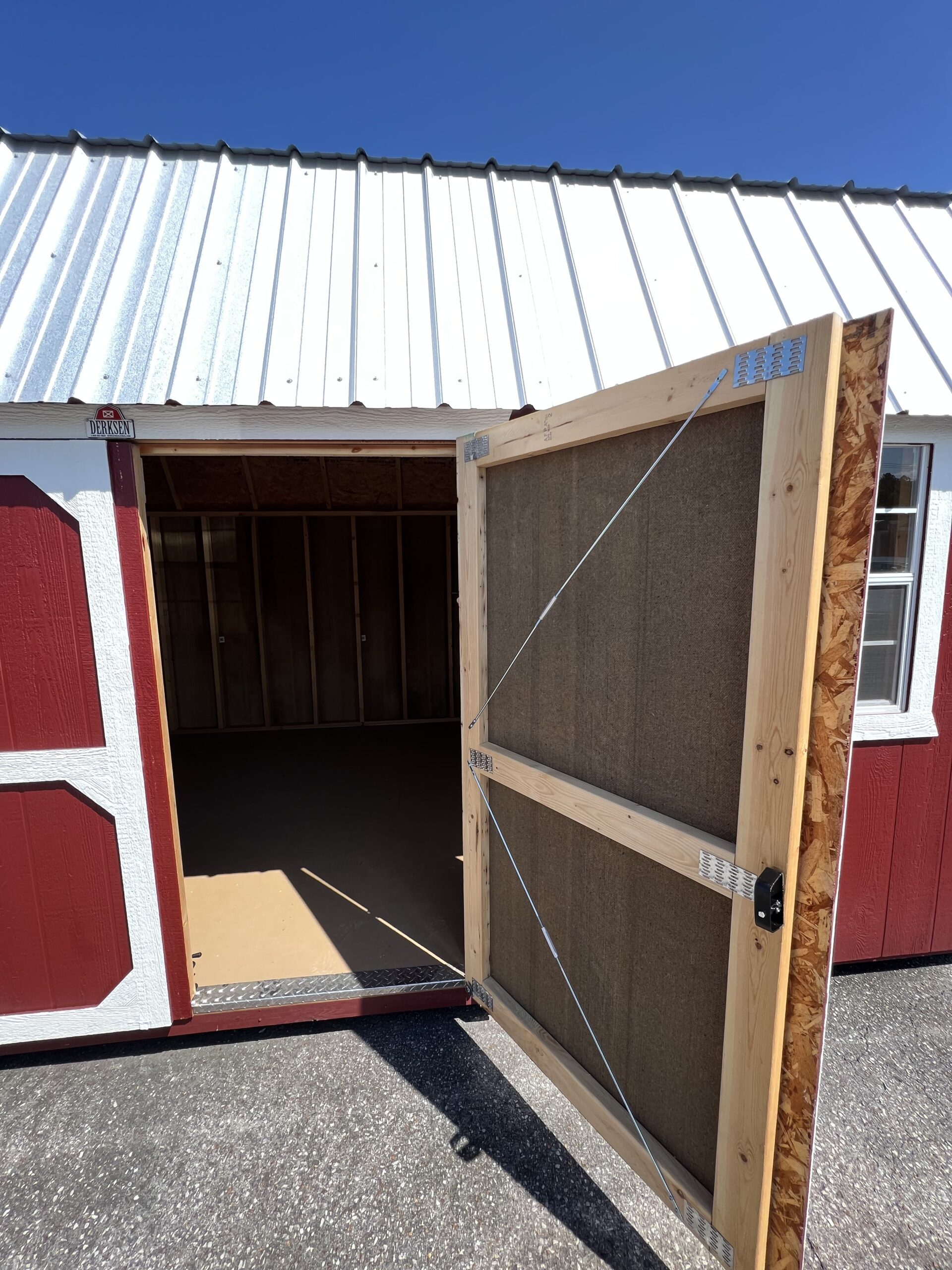 10×20 Derksen Best Value Red Side Lofted Barn Homestead Landing