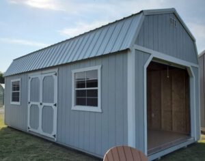 Derksen Portable Lofted Barn Garage at Homestead Landing