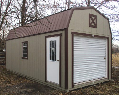 Derksen Portable Lofted Barn Garage at Homestead Landing