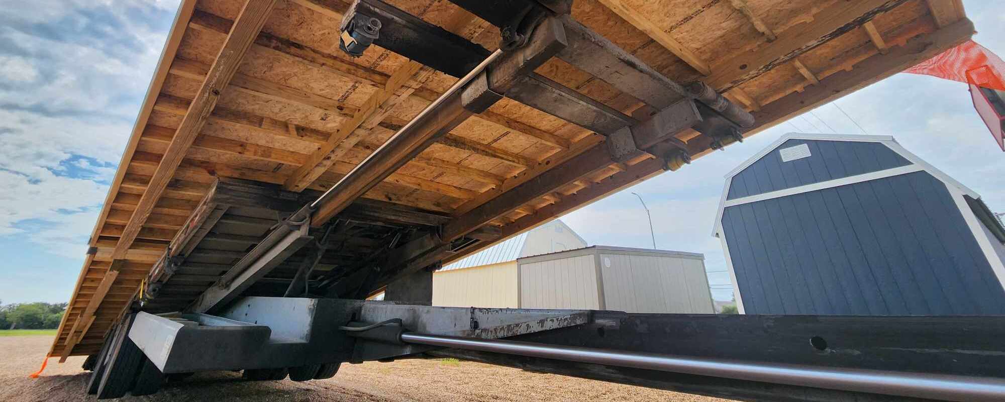 Derksen Shed Delivery Truck Underside at Homestead Landing