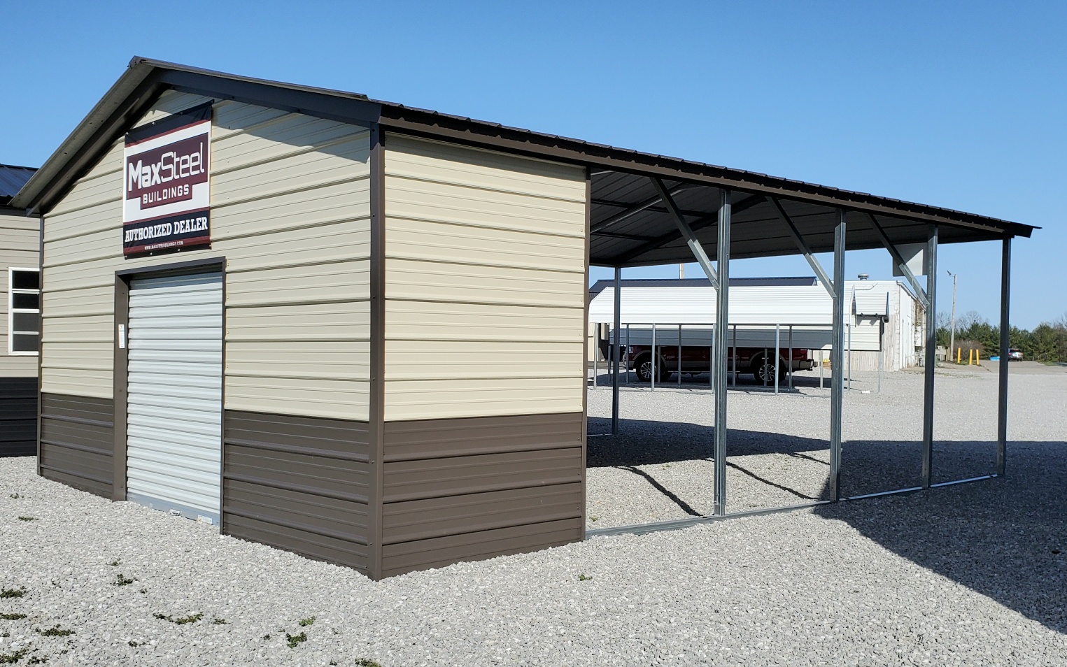 MaxSteel Metal Combo Carport + Garage | Carport with Storage